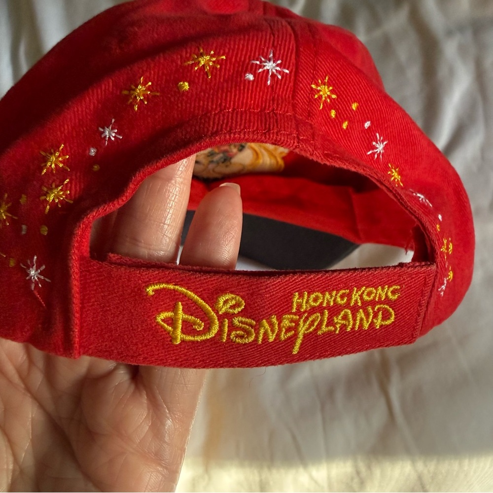 Disneyland Hong Kong Red & Black Embroidered Mickey Toddler Cap - Picture 10 of 11